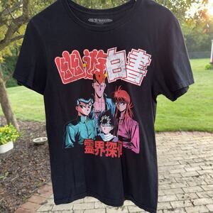 Yu Yu Hakusho Shirt Mens M Medium Black Short Sleeve Anime Comic Funimation